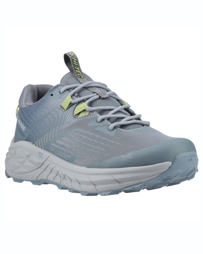 Dark Slate Stormy Weather Coloured Hi-Tec Mens Fuse Trail Low Trainers On A White Background #colour_dark-slate-stormy-weather