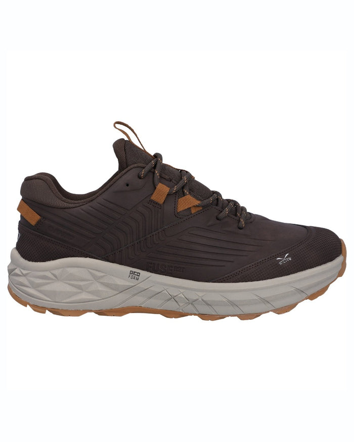 Brown coloured Hi-Tec Mens Fuse Trek Hiking Shoes on white background #colour_brown