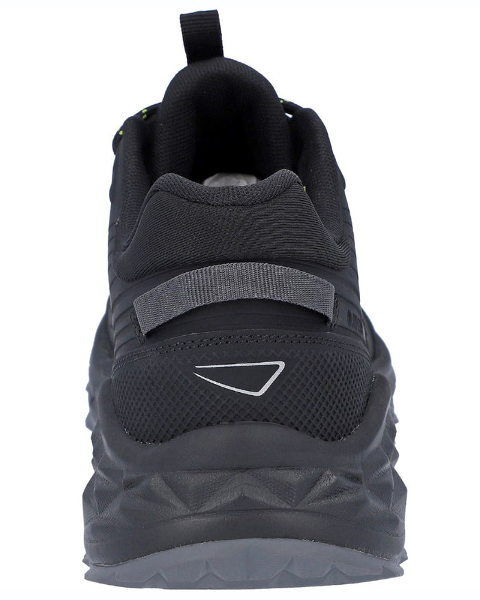 Black coloured Hi-Tec Mens Fuse Trek Hiking Shoes on white background #colour_black