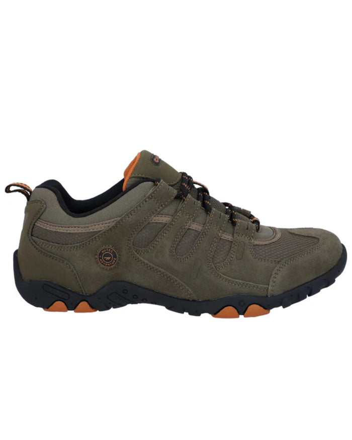 Taupe Coloured Hi-Tec Mens Quadra II Shoes On A White Background #colour_taupe