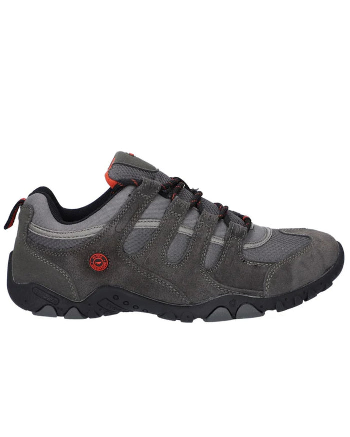 Grey Coloured Hi-Tec Mens Quadra II Shoes On A White Background #colour_grey