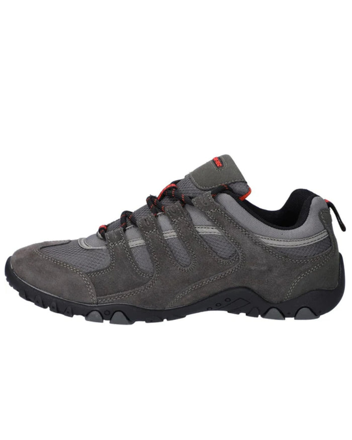 Grey Coloured Hi-Tec Mens Quadra II Shoes On A White Background #colour_grey