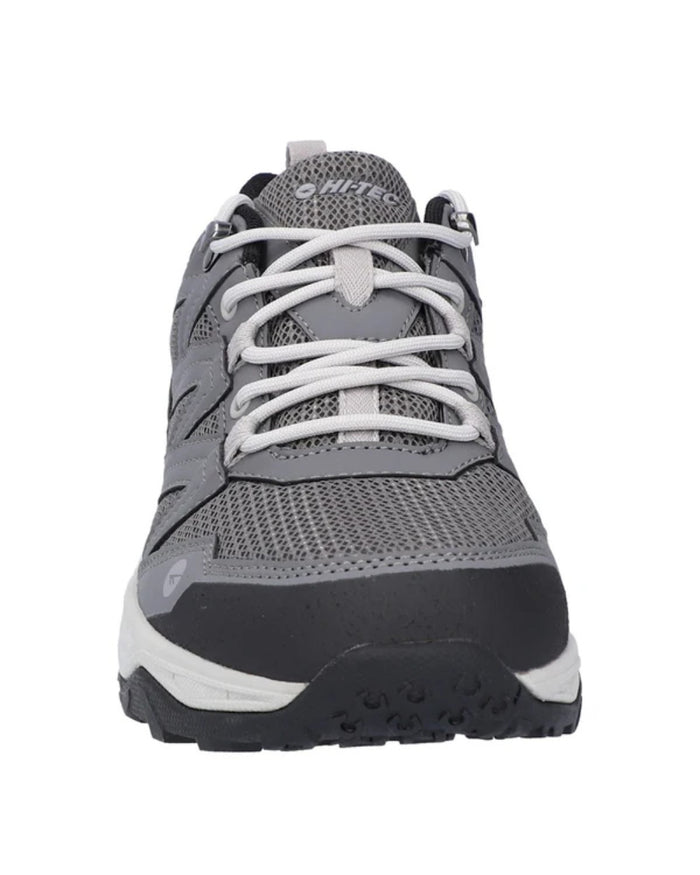 Grey Coloured Hi-Tec Mens Saunter Waterproof Hiking Boots On A White Background #colour_grey