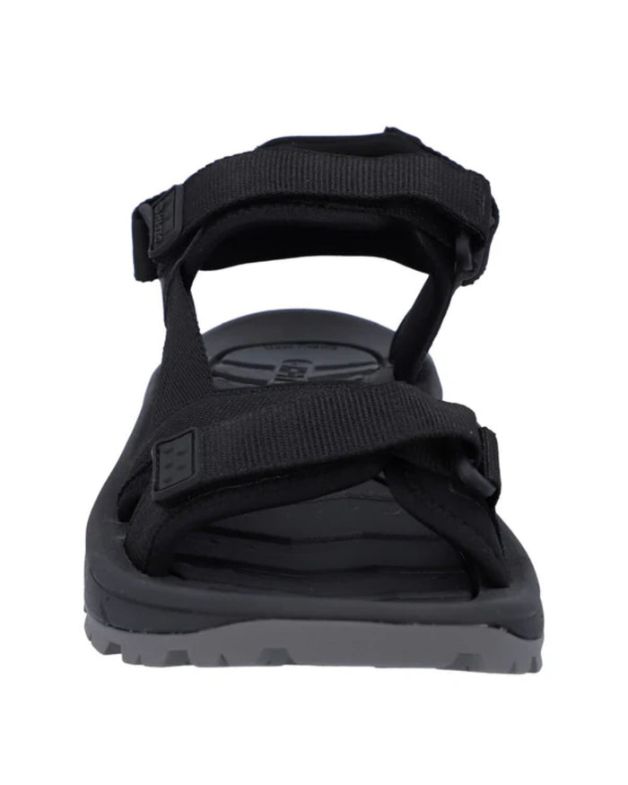 Black Grey Coloured Hi-Tec Mens Sierra Sandals On A White Background #colour_black-grey