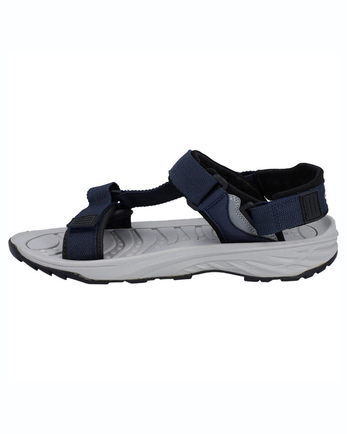 Navy Black coloured Hi-Tec Mens Ula Raft Sandals on white background #colour_navy-black