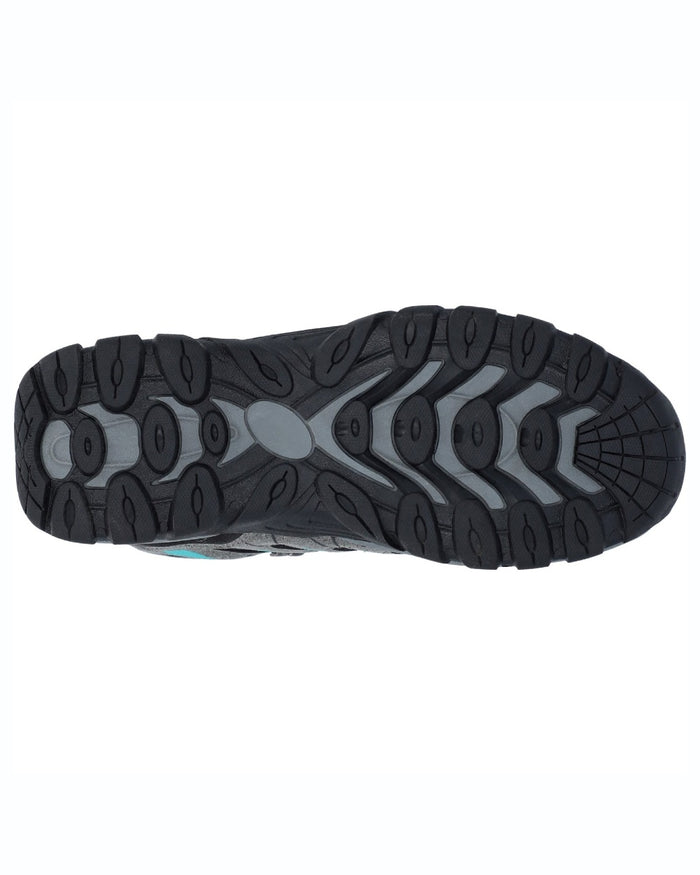 Grey coloured Hi-Tec Womens Corzo Mid Boots on white background #colour_grey