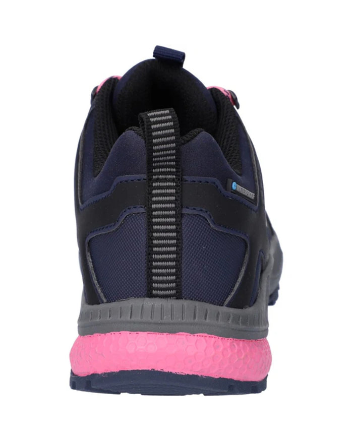 Dark Blue Coloured Hi-Tec Womens Diamonde Low Shoes On A White Background #colour_dark-blue