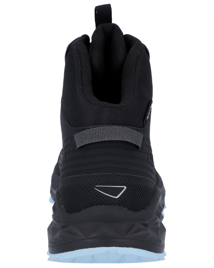 Black coloured Hi-Tec Womens Fuse Trek Mid Hiking Boots on white background #colour_black