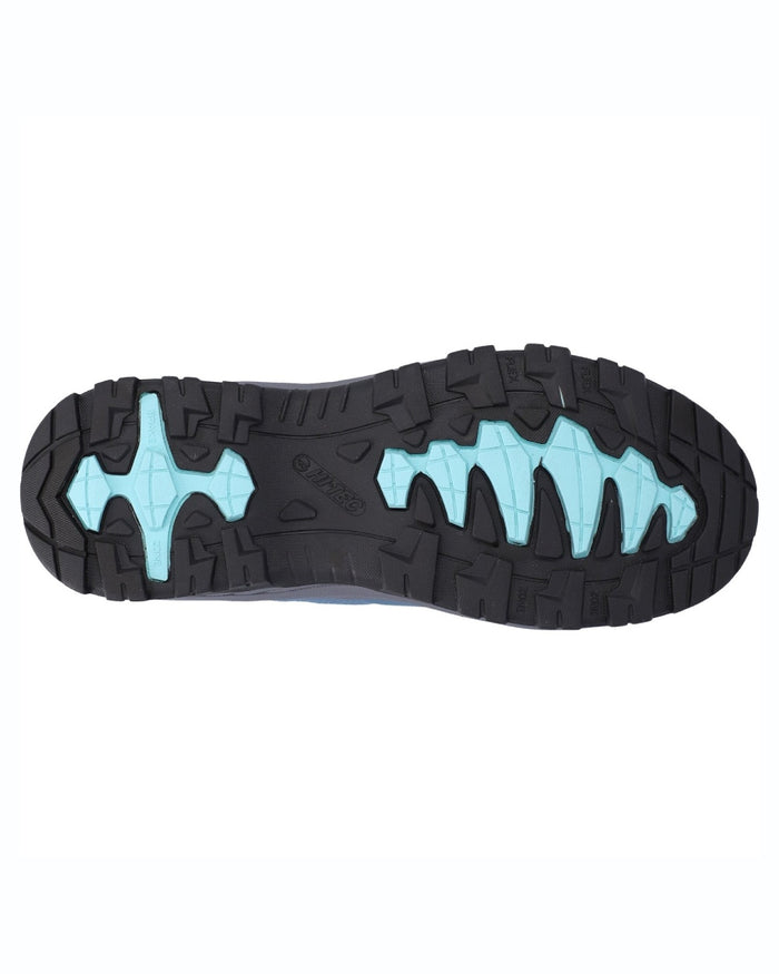 Mid Blue coloured Hi-Tec Womens Storm Expedition Sport Boots on white background #colour_mid-blue