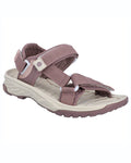 Rose Grey coloured Hi-Tec womens Ula Raft Sandals on white background #colour_rose-grey
