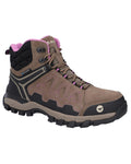 Brown Coloured Hi-Tec Womens V-Lite Explorer Waterproof Hiking Boots On A White Background #colour_brown