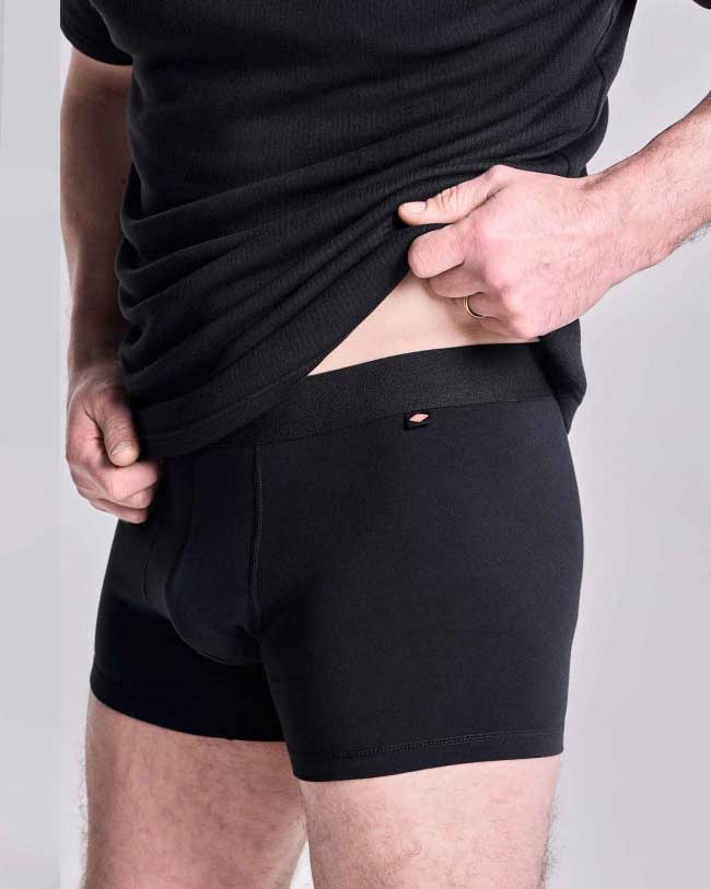 HJ Hall 2 Pack Cotton Stetch Trunks in Black #colour_black