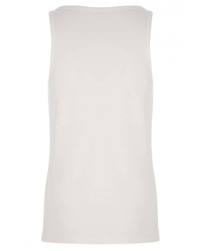 White coloured HJ Hall Mens Cotton Rich Thermal Vest Twin Pack on white background #colour_white