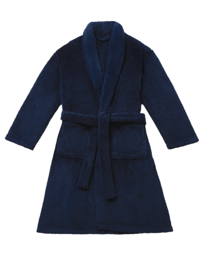 Navy Coloured HJ Hall Mens Dressing Gown on white background #colour_navy