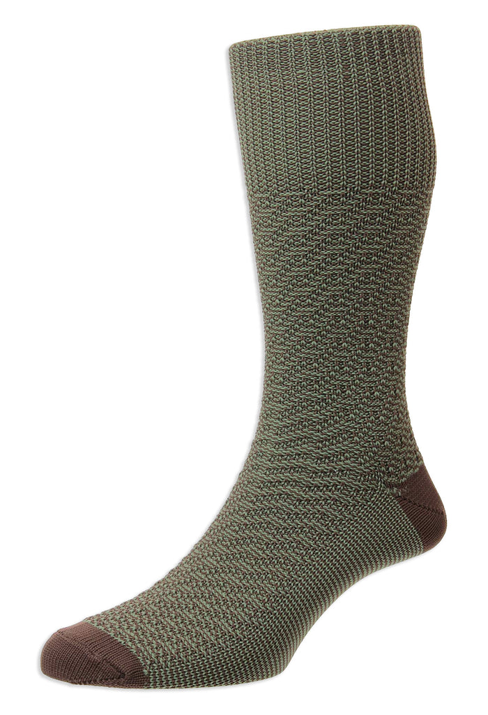 HJ Hall Indestructible Fancy Marl Work Socks Green #colour_green