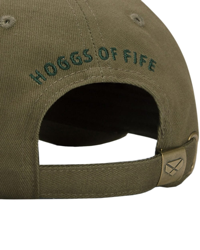 Olive Coloured Hoggs of Fife 1888 Baseball Cap on white background #colour_olive