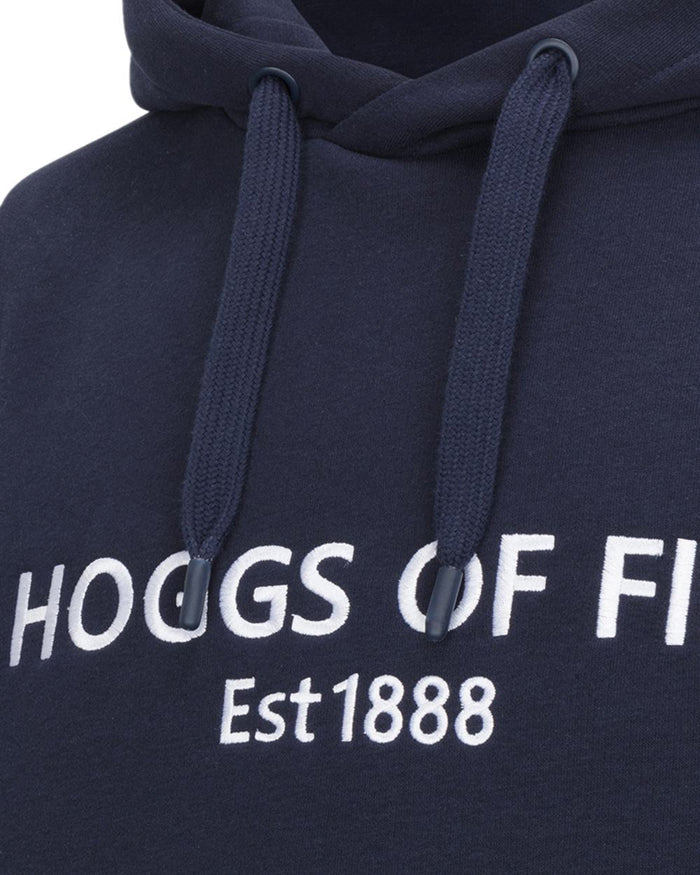 Navy Coloured Hoggs of Fife Annan 1888 Hoodie on white background #colour_navy