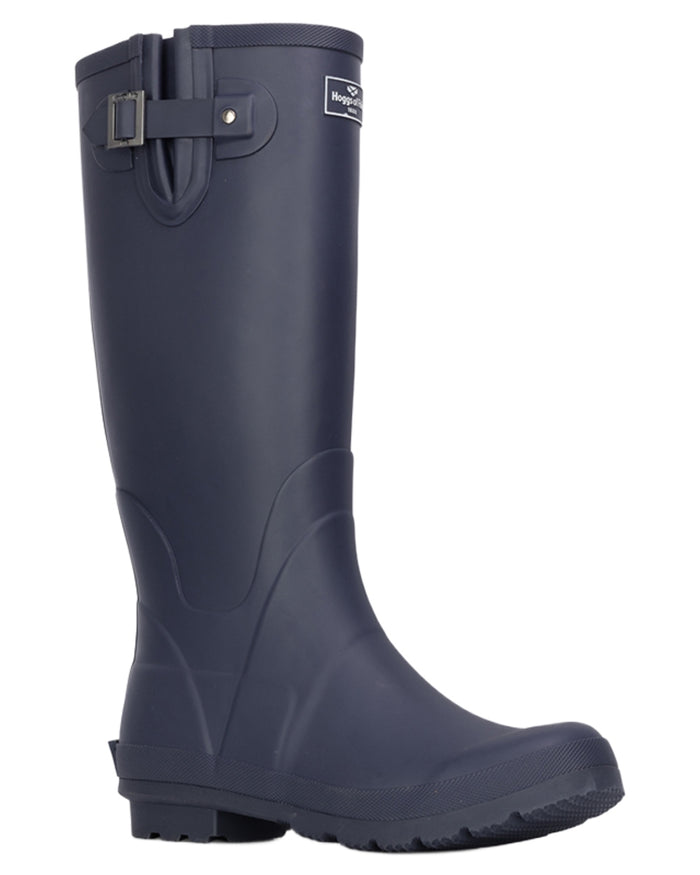 Midnight Navy coloured Hoggs of Fife Braemar Pro Wellingtons on white background #colour_midnight-navy