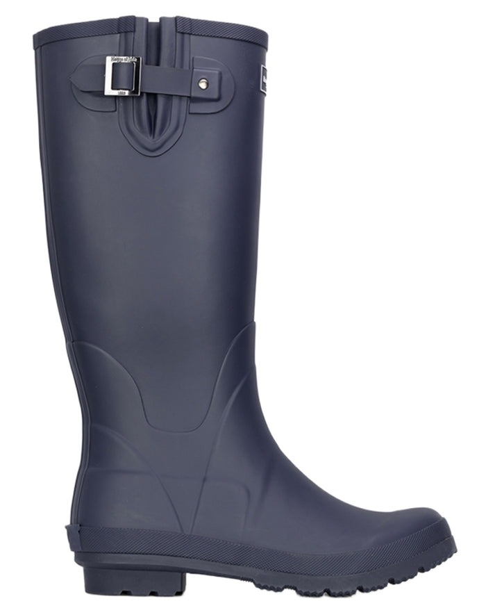 Midnight Navy coloured Hoggs of Fife Braemar Pro Wellingtons on white background #colour_midnight-navy