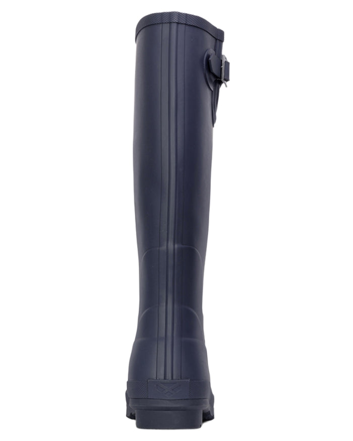 Midnight Navy coloured Hoggs of Fife Braemar Pro Wellingtons on white background #colour_midnight-navy
