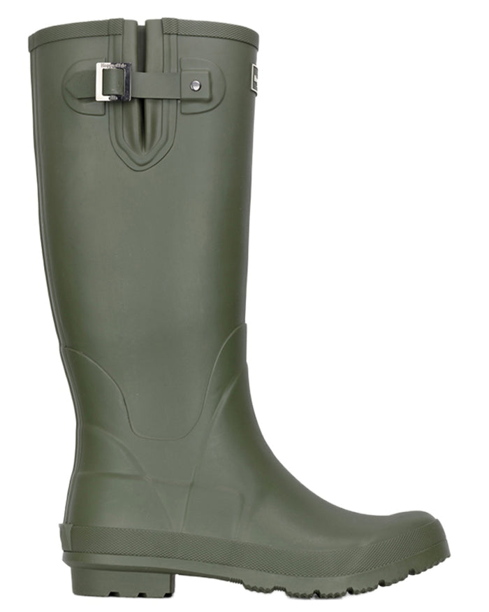 Rifle Green coloured Hoggs of Fife Braemar Pro Wellingtons on white background #colour_rifle-green