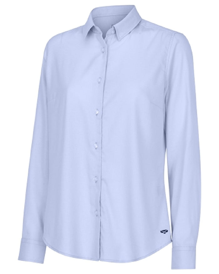 Blue Coloured Hoggs of Fife Callie Twill Ladies Check Shirt on white background #colour_blue