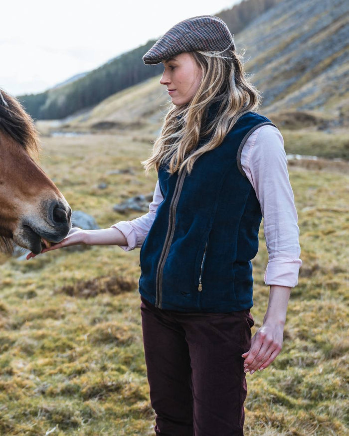 Pink Coloured Hoggs of Fife Callie Twill Ladies Check Shirt on countryside background #colour_pink