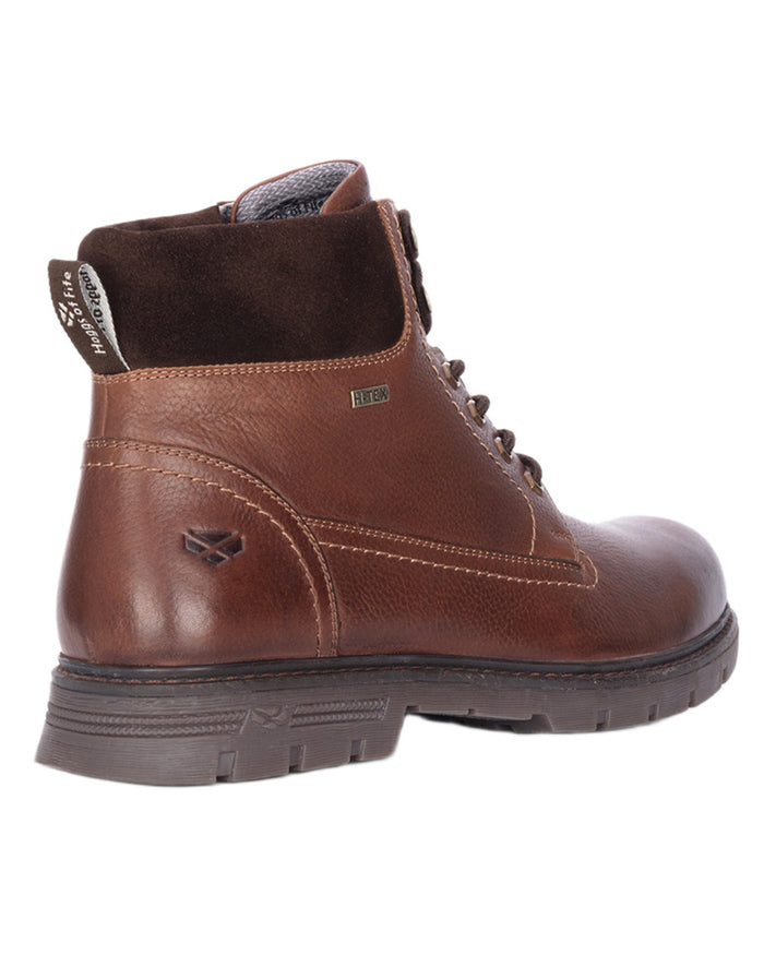 Mahogany Coloured Hoggs of Fife Dundas Lace Boots on white background #colour_mahogany