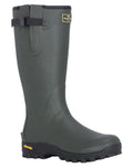 Field Green Coloured Hoggs of Fife Field Sport Neoprene Lined Wellingtons on white background #colour_field-green
