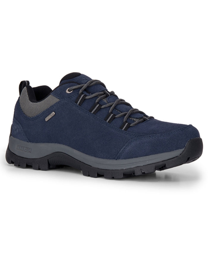 Navy coloured Hoggs of Fife Glen Lyon Waterproof Hiking Shoes on white background #colour_navy