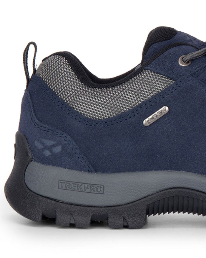 Navy coloured Hoggs of Fife Glen Lyon Waterproof Hiking Shoes on white background #colour_navy