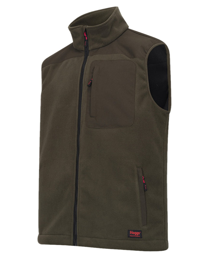 Green Coloured Hoggs of Fife Mens Green King II Gilet on white background #colour_green