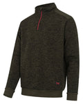 Green Coloured Hoggs of Fife Green King II Quarter Zip Knit Fleece on white background #colour_green