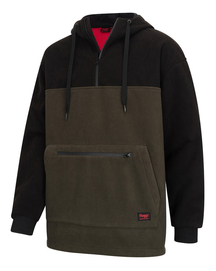 Green Coloured Hoggs of Fife Green King II Stormproof Bonded Hoodie on white background #colour_green