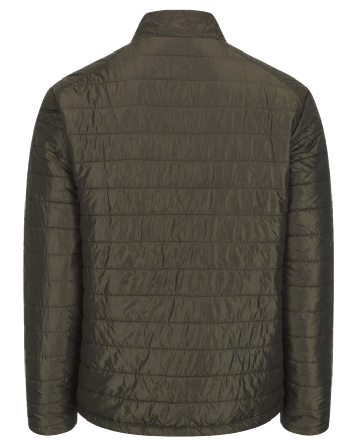 Olive Merlot Coloured Hoggs of Fife Kingston Lightweight Quilted Jacket on white background #colour_olive-merlot