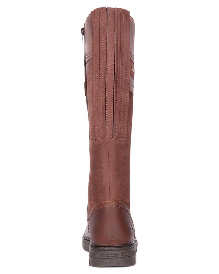 Oxblood Coloured Hoggs of Fife Letham Country Waterproof Boots on white background #colour_oxblood