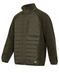 Dark Forest Marl Coloured Hoggs of Fife Mens Melville Hybrid Jacket on white background #colour_dark-forest-marl