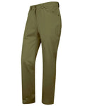 Khaki coloured Hoggs of Fife Mens Craigtoun Stretch Twill Jeans on white background #colour_khaki