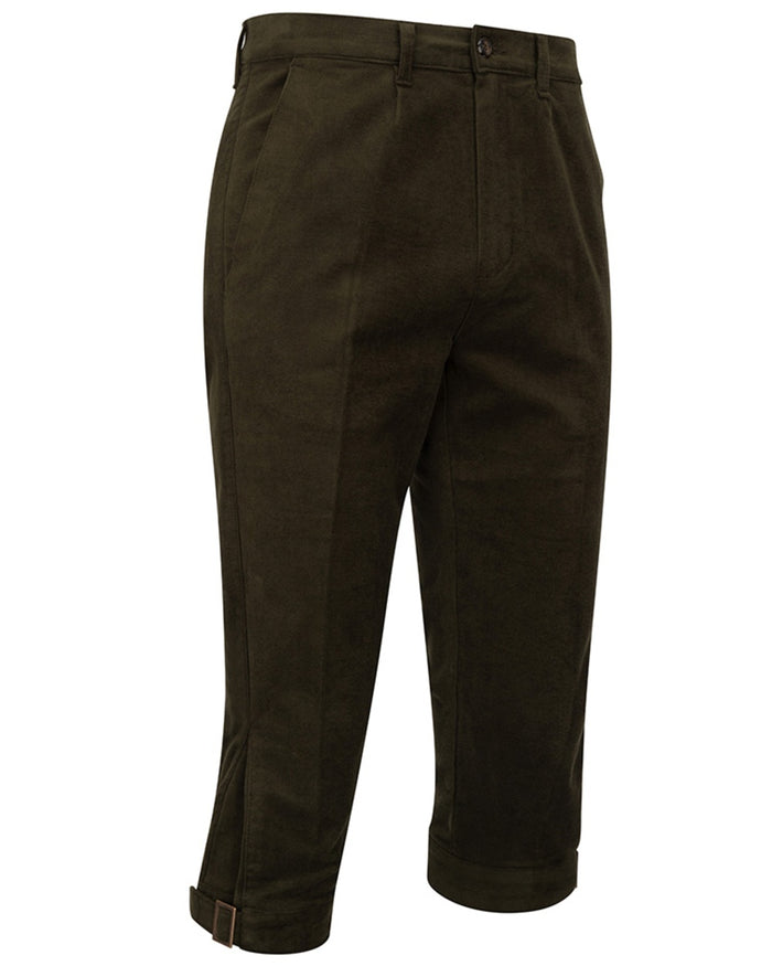 Olive Green colouredHoggs of Fife Mens Durness Moleskin Breeks on white background #colour_olive-green