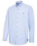 Blue coloured Hoggs of Fife Mens Granton Oxford Shirt on white background #colour_blue