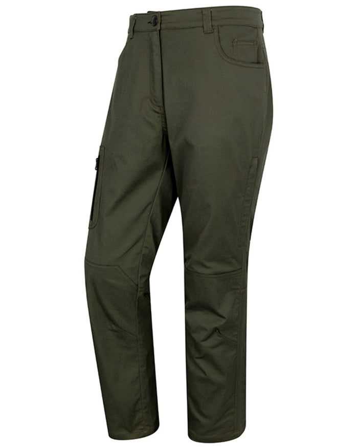 Green coloured Hoggs of Fife Mens Green King Unlined Utility Trousers on white background #colour_green
