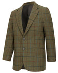 Green Blue coloured Hoggs of Fife Mens Kingussie Tweed Sports Jacket on white background #colour_green-blue