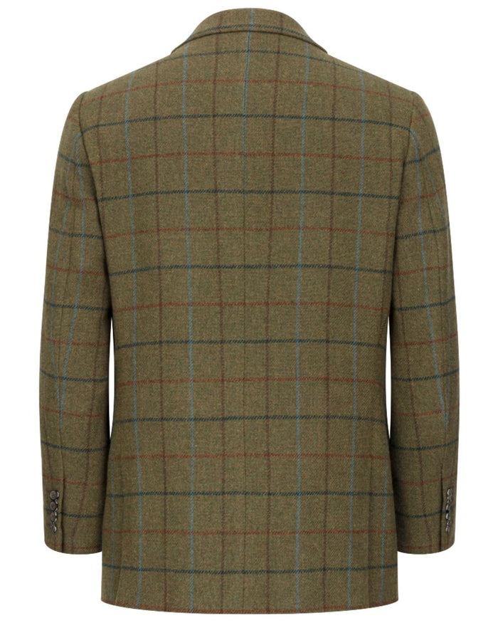 Green Blue coloured Hoggs of Fife Mens Kingussie Tweed Sports Jacket on white background #colour_green-blue