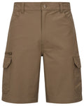 Khaki coloured Hoggs of Fife Mens Rothesay Utility Shorts on white background #colour_khaki