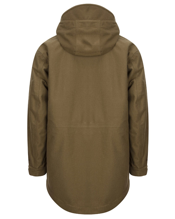 Olive coloured Hoggs of Fife Mens Torness Trilaminate 3-In-1 Jacket on white background #colour_olive