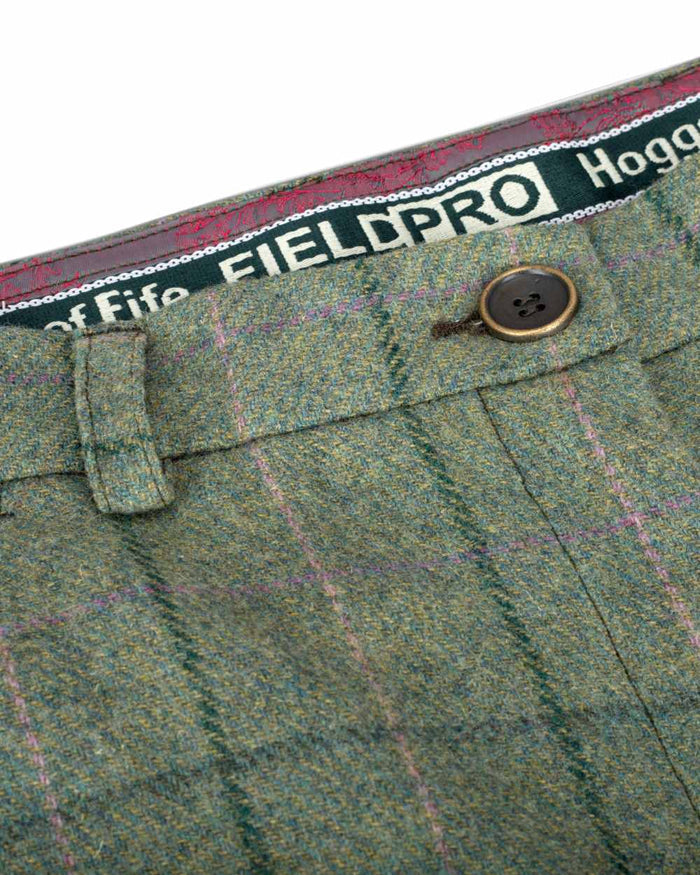 Spring Bracken Coloured Hoggs of Fife Roslin Ladies Technical Tweed Breeks on white background #colour_spring-bracken
