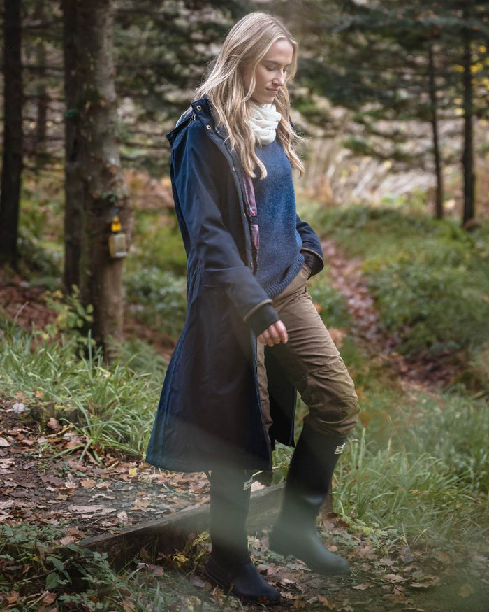 Sage Coloured Hoggs of Fife Struther Ladies Waterproof Trousers on outdoor background #colour_sage