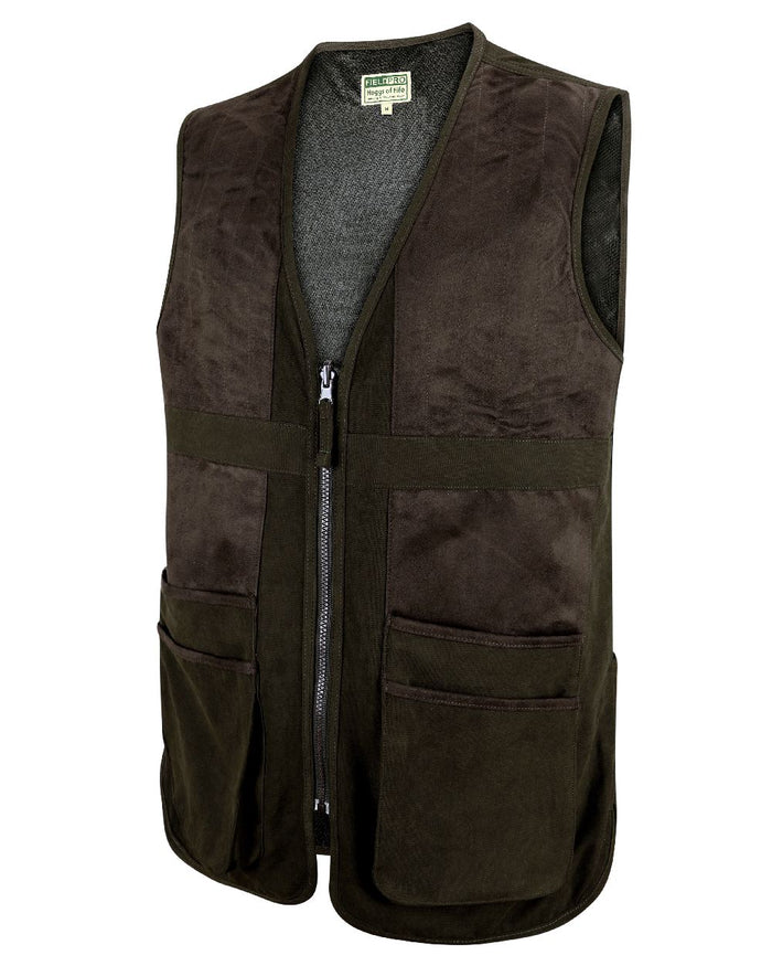 Dark Green coloured Hoggs of Fife Struther Shooting Vest on white background #colour_dark-green