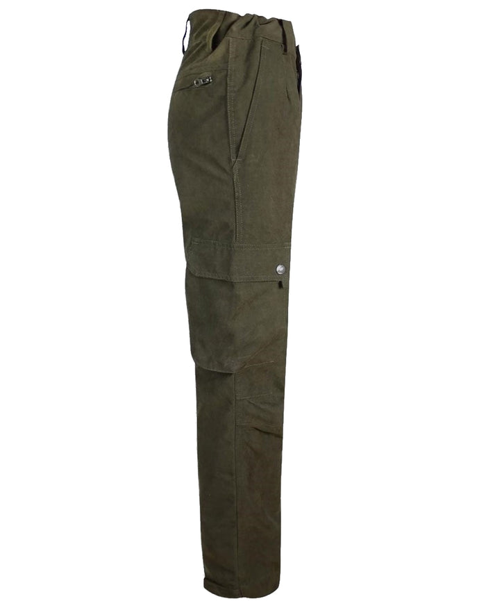 Dark Green coloured Hoggs of Fife Struther Waterproof Field Trousers on white background #colour_dark-green
