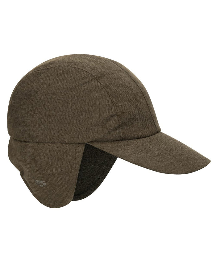 Dark Green coloured Hoggs of Fife Struther Waterproof Hunt Cap on white background #colour_dark-green